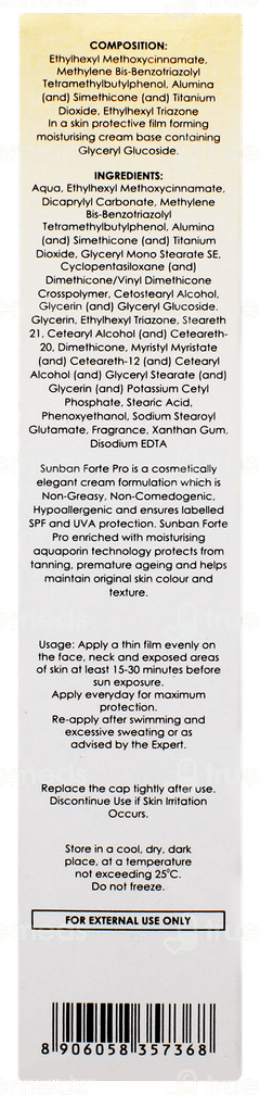 Sunban Forte Pro Spf 50+ Cream 60gm