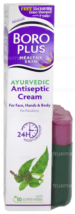 Boro Plus Ayurvedic Antiseptic Cream 120ml With Kesh King Onion Shampoo 35ml Free