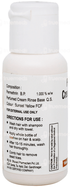 Lice Free Cream Rinse 30gm