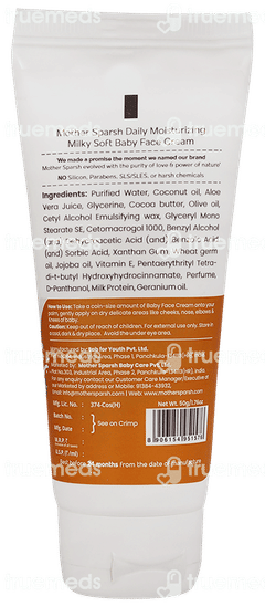 Mother Sparsh Daily Moisturizing Milky Soft Baby Face Cream 50gm