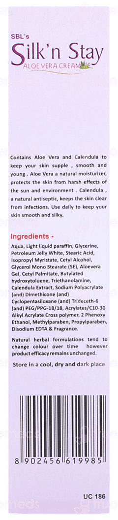 Sbl Silk N Stay Aloe Vera For Normal Oily Skin Cream 50gm