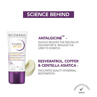 Bioderma Cicabio Spf 50+ Soothing Repairing Care 30ml