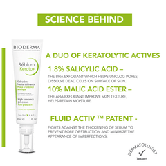 Bioderma Sebium Kerato+ Anti Blemish High Tolerance Gel Cream 30ml