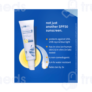 Plum Rice Water & Niacinamide 2% Spf 50 Pa+++ Hybrid Sunscreen 50gm