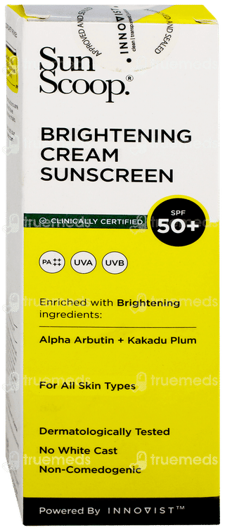 Sun Scoop Brightening Spf 50+ Pa++++ Cream Sunscreen 45gm