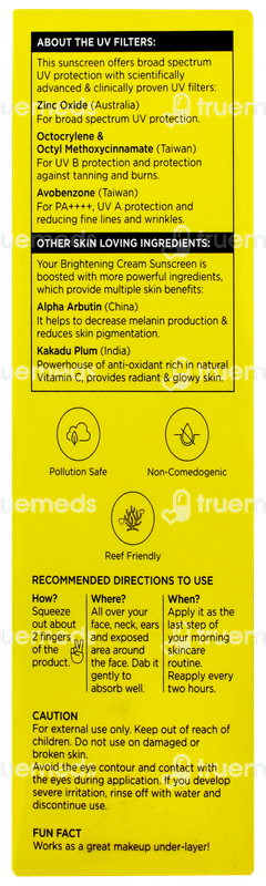 Sun Scoop Brightening Spf 50+ Pa++++ Cream Sunscreen 45gm