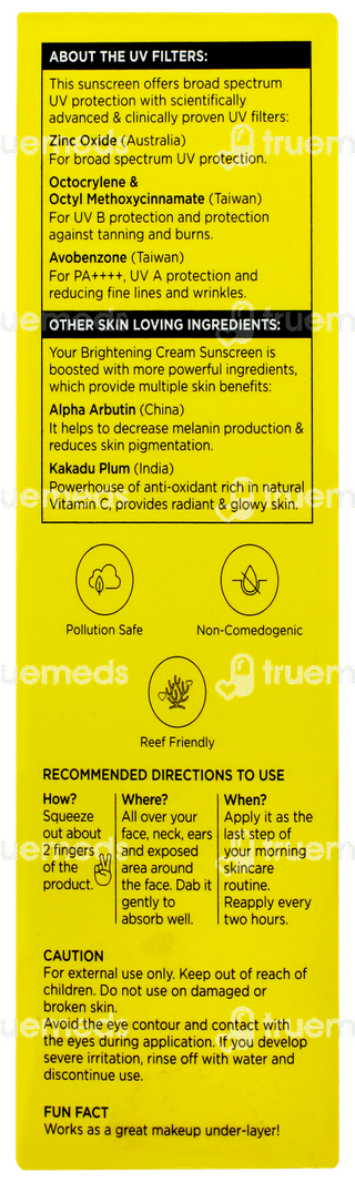 Sun Scoop Brightening Spf 50+ Pa++++ Cream Sunscreen 45gm