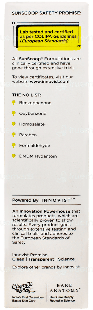 Sun Scoop Brightening Spf 50+ Pa++++ Cream Sunscreen 45gm