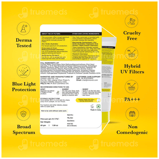 Sun Scoop Brightening Spf 50+ Pa++++ Cream Sunscreen 45gm