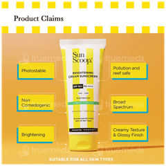 Sun Scoop Brightening Spf 50+ Pa++++ Cream Sunscreen 45gm