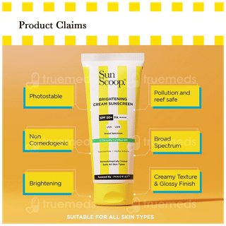 Sun Scoop Brightening Spf 50+ Pa++++ Cream Sunscreen 45gm