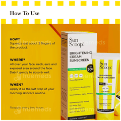 Sun Scoop Brightening Spf 50+ Pa++++ Cream Sunscreen 45gm