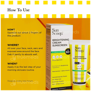 Sun Scoop Brightening Spf 50+ Pa++++ Cream Sunscreen 45gm