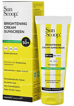 Sun Scoop Brightening Spf 50+ Pa++++ Sunscreen Cream 45gm Sun Scoop Brightening Spf 50+ Pa++++ Sunscreen Cream 45gm