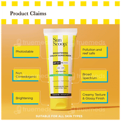 Sun Scoop Brightening Spf 50+ Pa++++ Cream Sunscreen 45gm