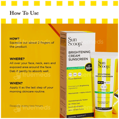 Sun Scoop Brightening Spf 50+ Pa++++ Cream Sunscreen 45gm