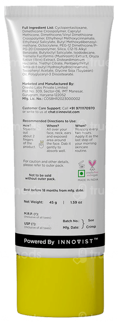 Sun Scoop Invisible Primer Spf 50+ Pa+++ Sunscreen Gel 45gm
