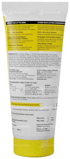 Sun Scoop Hydrating Spf 50+ Pa++++ Cream Sunscreen 45gm