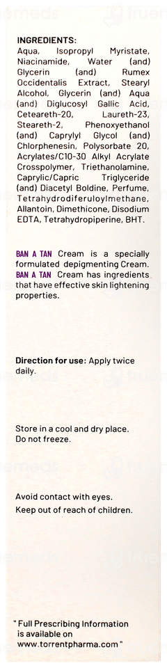 Ban A Tan Depigmenting Cream 50gm