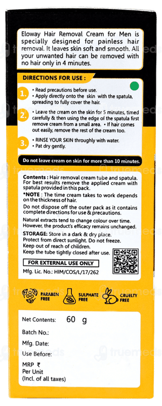 Eloway Hair Removal Men Cream 60Gm