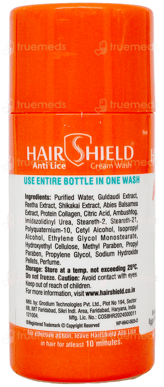 Hairshield New Anti Lice Cream Wash 30Ml