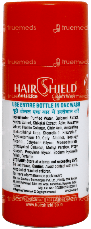 Hairshield New Anti Lice Cream Wash 30ml