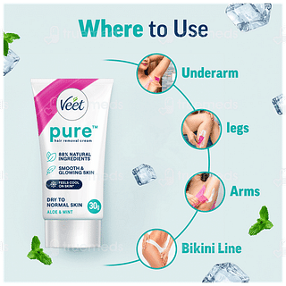 Veet Pure Dry To Normal Skin Hair Removal Cream 30gm