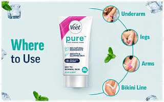 Veet Pure Dry To Normal Skin Hair Removal Cream 30gm