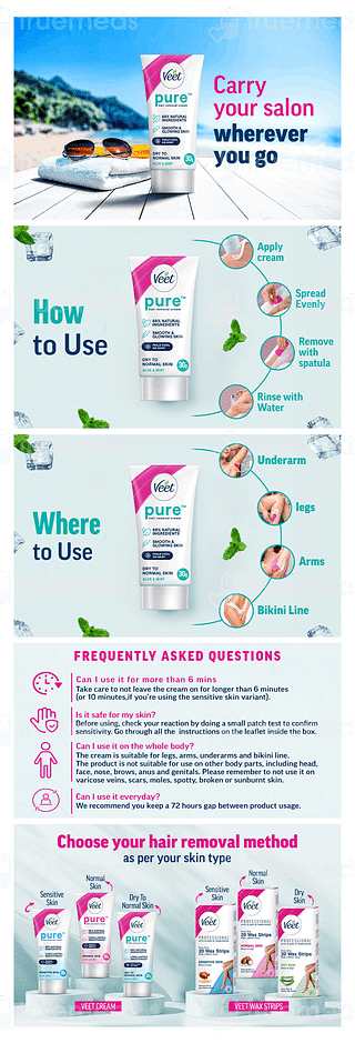 Veet Pure Dry To Normal Skin Hair Removal Cream 30gm