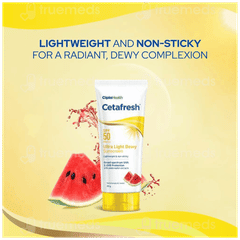 Cetafresh Spf 50 Pa+++ Ultra Light Dewy Sunscreen 50Gm