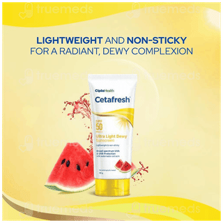 Cetafresh Spf 50 Pa+++ Ultra Light Dewy Sunscreen 50Gm
