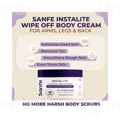 Sanfe Instalite Glycoclear Tan Removal Wipe Off Cream 200Gm