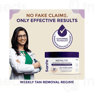 Sanfe Instalite Glycoclear Tan Removal Wipe Off Cream 200Gm