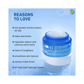 Plum Rice Water And Niacinamide 2% Clear Moisture Gel Cream 50Gm