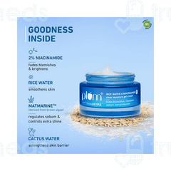 Plum Rice Water And Niacinamide 2% Clear Moisture Gel Cream 50Gm