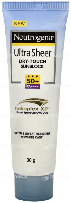 Neutrogena Ultra Sheer Helioplex Xp New Dry Touch Sunblock Spf 50+ Pa++++ Cream 30gm