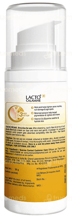 Lacto Calamine Anti Blemish Cream 30gm