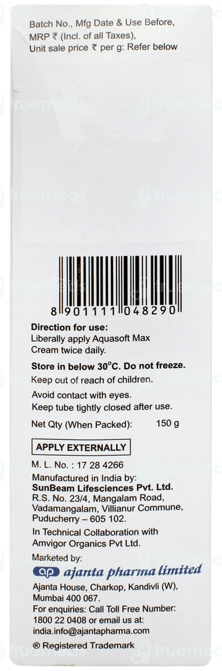 Aquasoft Max New Intense Moisturizing Cream 150gm