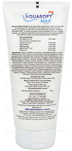 Aquasoft Max New Intense Moisturizing Cream 150gm