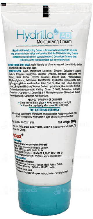 Hydrilla Ad Moisturizing Cream 100Gm