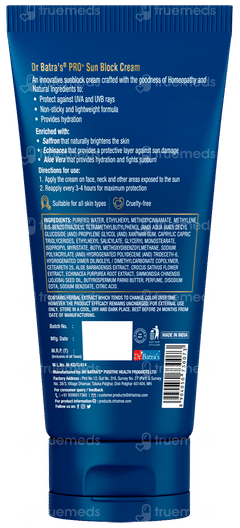 Dr Batras Pro+ Spf 50+ Pa+++ Sun Block Cream 50gm