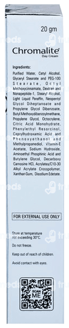 Chromalite Spf 50+ Depigmenting & Skin Lightening Day Cream 20Gm Chromalite Spf 50+ Depigmenting & Skin Lightening Day Cream 20Gm