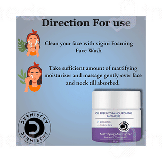 Dermistry Oil Free Hydra Nourishing Anti Acne Mattifying Moisturizer 50ml