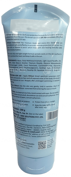 Ethisun Spf 50+ Pa++ Hybrid Sunscreen 200Gm
