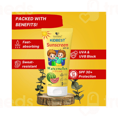 Healthbest Kidbest 3 To 13 Yrs Kids Watermelon Spf 30 Sunscreen 100ml