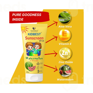 Healthbest Kidbest 3 To 13 Yrs Kids Watermelon Spf 30 Sunscreen 100ml