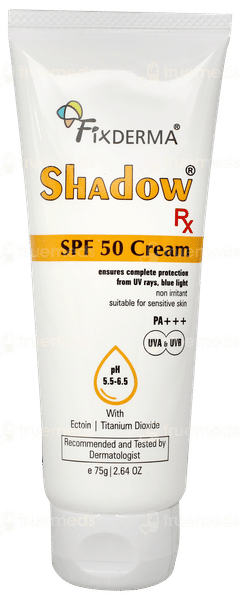 Fixderma Shadow Rx Spf 50 Pa+++ Cream 75gm