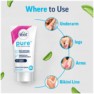 Veet Pure Sensitive Skin Body & Full Bikini Hair Removal Cream 30gm