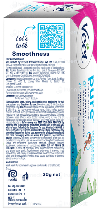Veet Pure Sensitive Skin Body & Full Bikini Hair Removal Cream 30gm