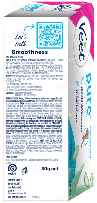 Veet Pure Sensitive Skin Body & Full Bikini Hair Removal Cream 30gm
